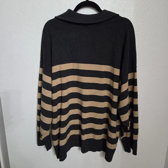 Free People Coastal Stripe Pullover Top Women's Size Large - Picture 2 of 8